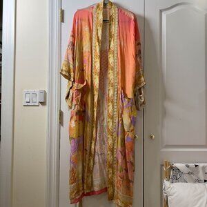 Spell Madison Maxi Robe Size in Coral